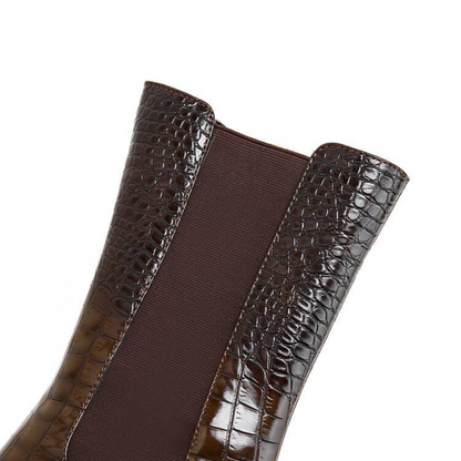 Women's Platform Boots Elastic Sides