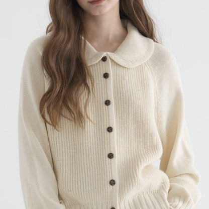 Women's Long Sleeve Cardigan Straight Cut