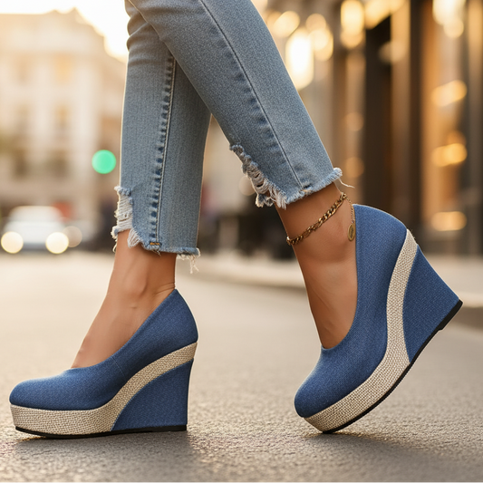 Novella Women's Wedge Slip On Shoes - 
Fashinoza
