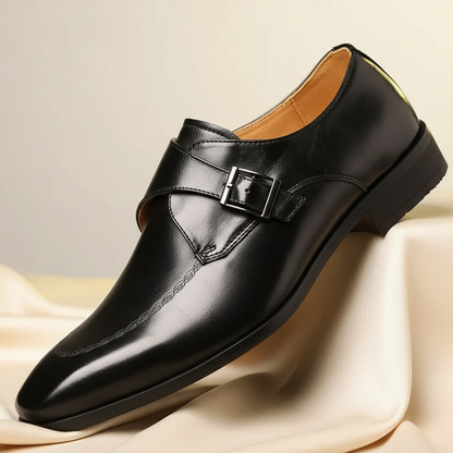 Cristiano Men's Leather Monk Strap Loafers