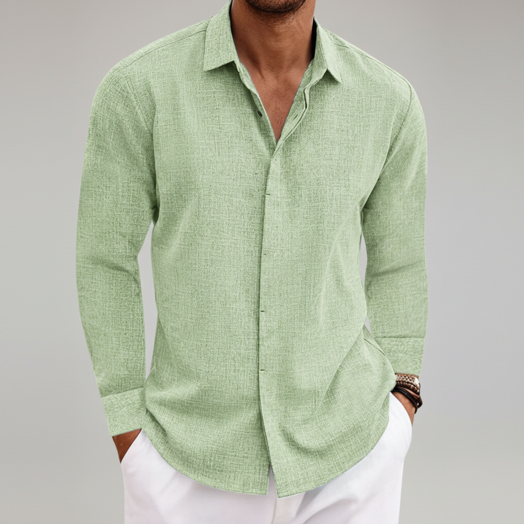 Hudson Men's Collared Full Sleeve Shirt - 
Fashinoza