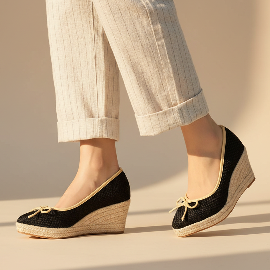 Taylor Women's Espadrille Wedge Slip On Flats - 
Fashinoza
