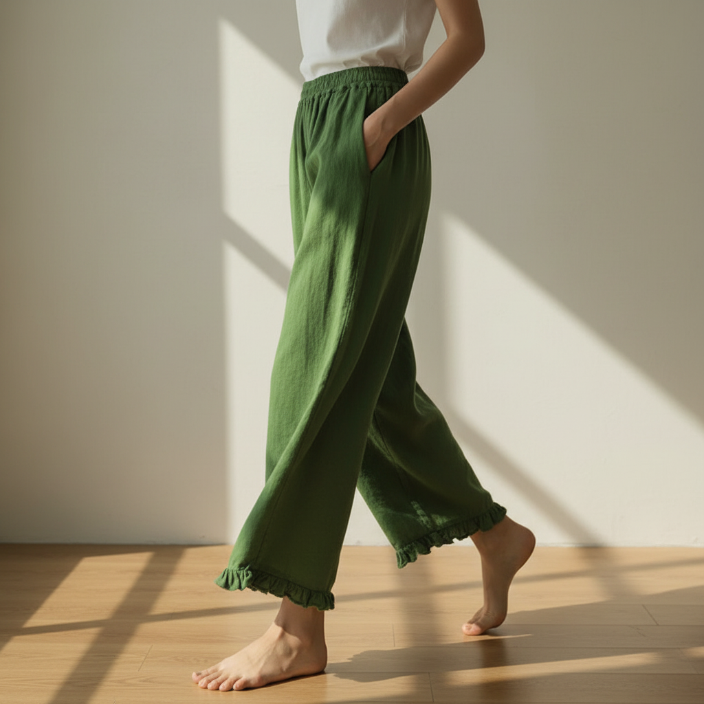 Women's Linen Pants - 
Fashinoza