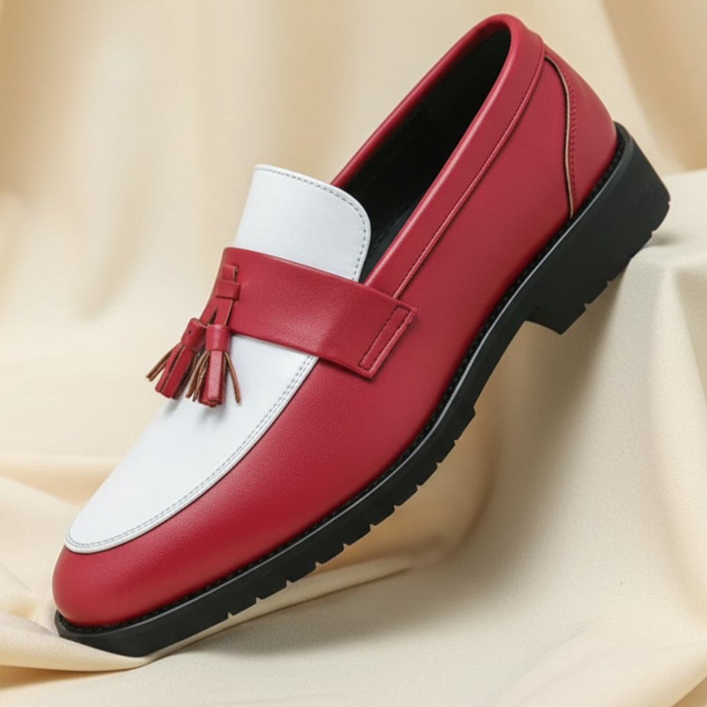 Landen Men's Leather Tassel Loafers - 
Fashinoza