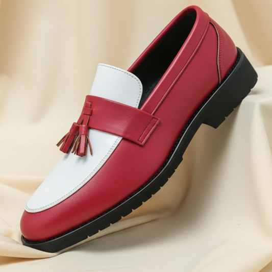 Landen Men's Leather Tassel Loafers - 
Fashinoza