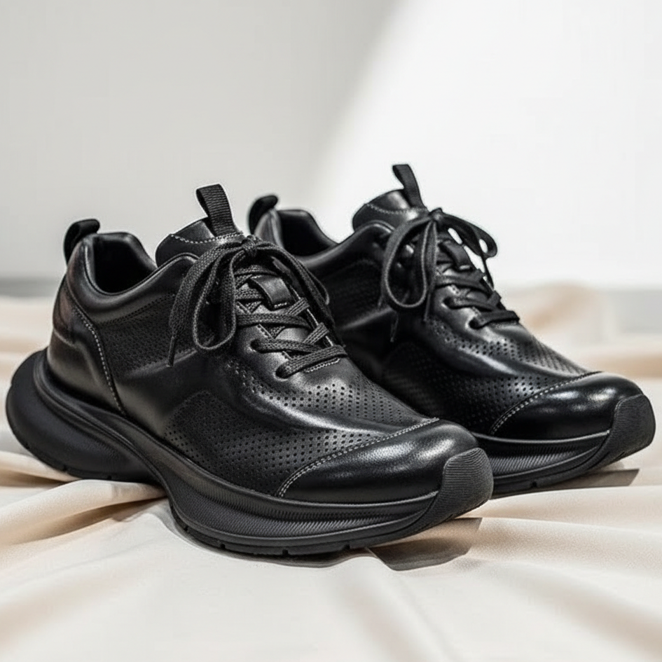 Nexus Men's Leather Sneakers Black
