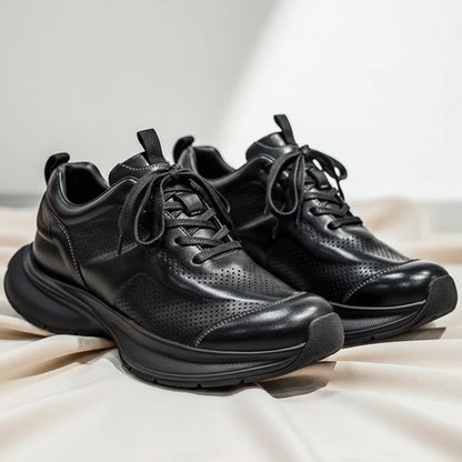 Nexus Men's Leather Sneakers Black