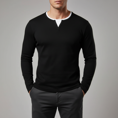 Men's Long Sleeve Henley Shirt