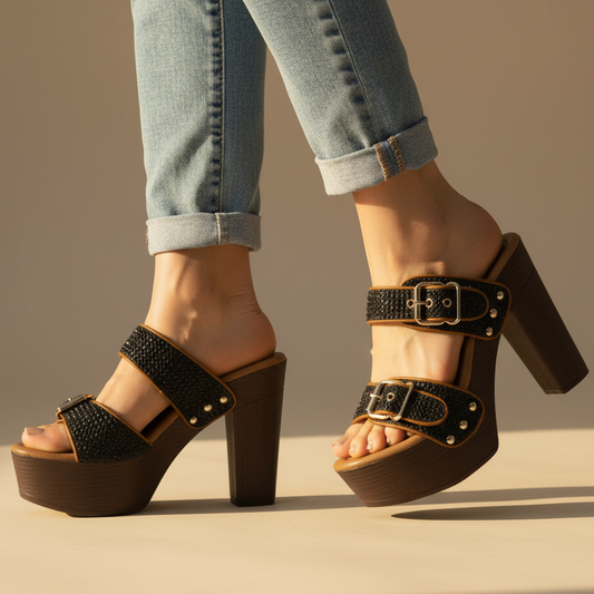 Larissa Women's High Heels Comfortable Buckle - 
Fashinoza