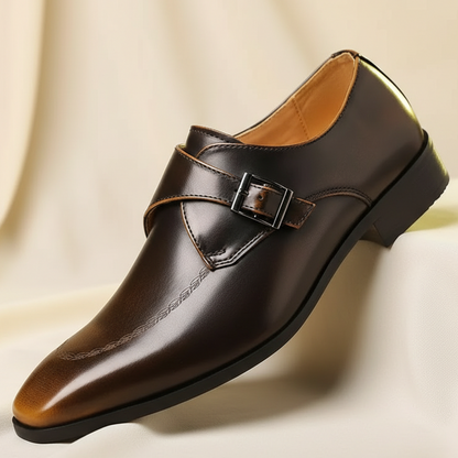 Cristiano Men's Leather Monk Strap Loafers