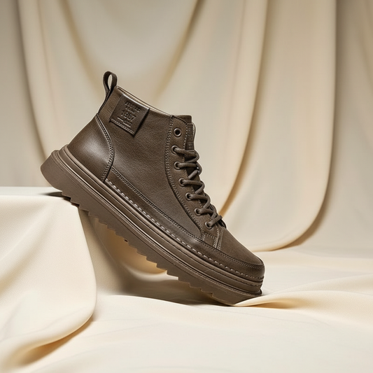 Men's Leather Sneakers Gladiator Style - 
Fashinoza