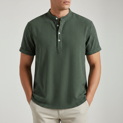 Hampton Men's Linen Button Up Shirt - 
Fashinoza