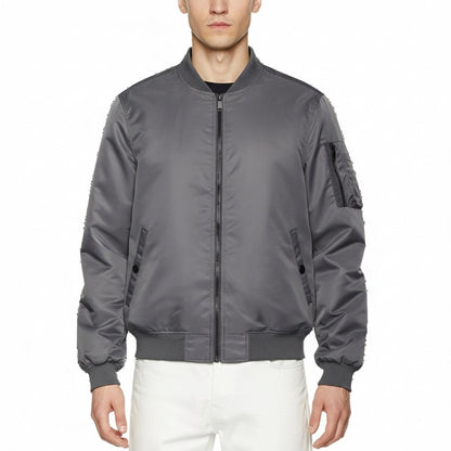 Men's Windproof Flight Jacket Water Resistant Ma-1 Bomber