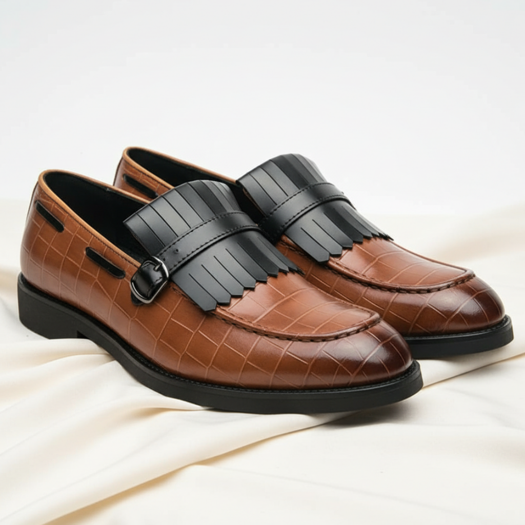 Men's Leather Business Dress Shoes - 
Fashinoza