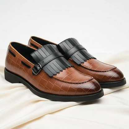 Men's Leather Business Dress Shoes - 
Fashinoza