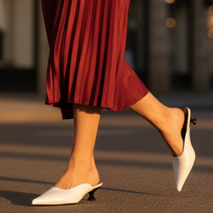 Women's Leather Pointed Toe Flat Shoes