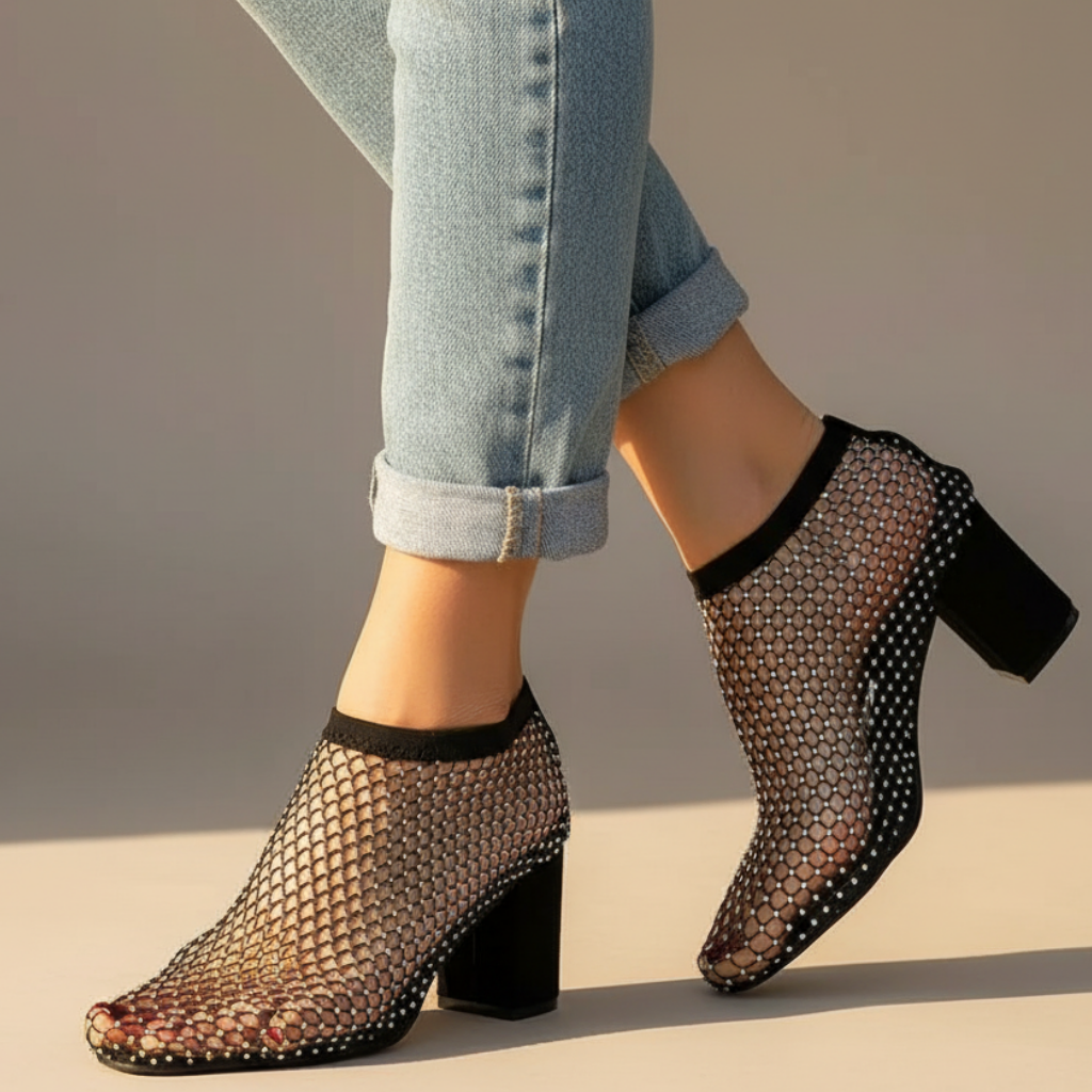 Women's Rhinestone Summer Heels - 
Fashinoza
