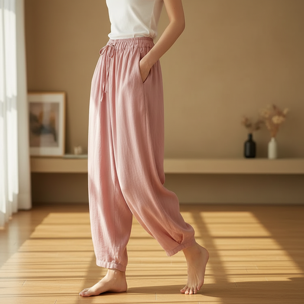 Women's Linen Summer Pants - 
Fashinoza