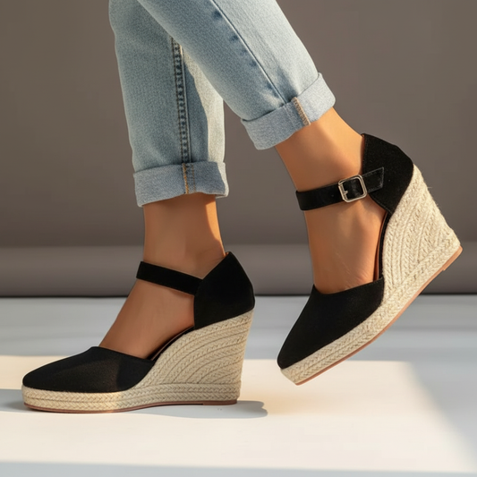 Women's Ankle Strap Wedge Sandals - 
Fashinoza