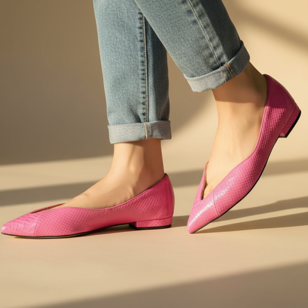 Women's Pointed Toe Ballet Flats - 
Fashinoza