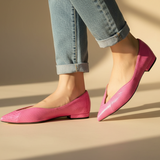 Women's Pointed Toe Ballet Flats - 
Fashinoza