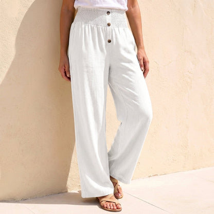 Women's Wide Leg Pants Relaxed Fit Elastic Waist