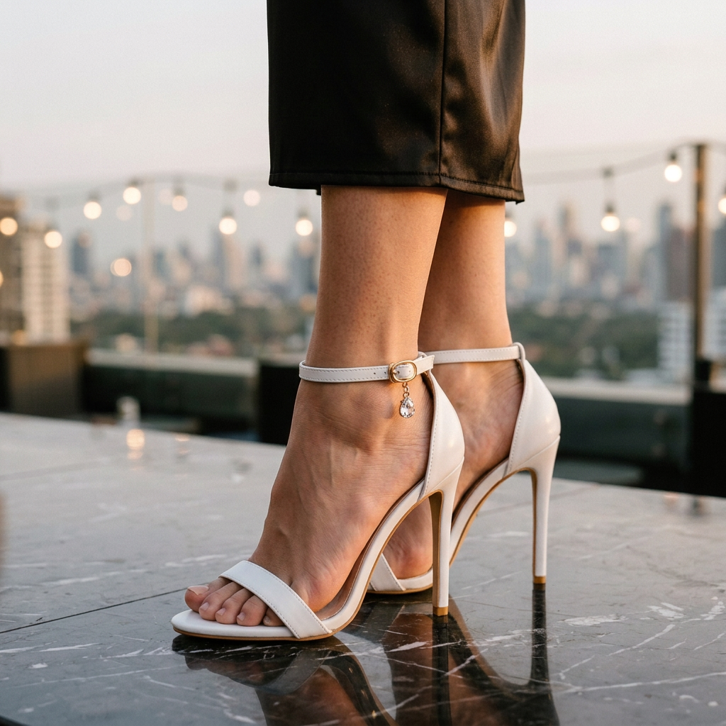 Women's High Heel Ankle Strap Sandals - 
Fashinoza