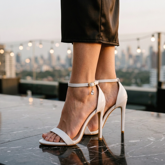 Women's High Heel Ankle Strap Sandals - 
Fashinoza