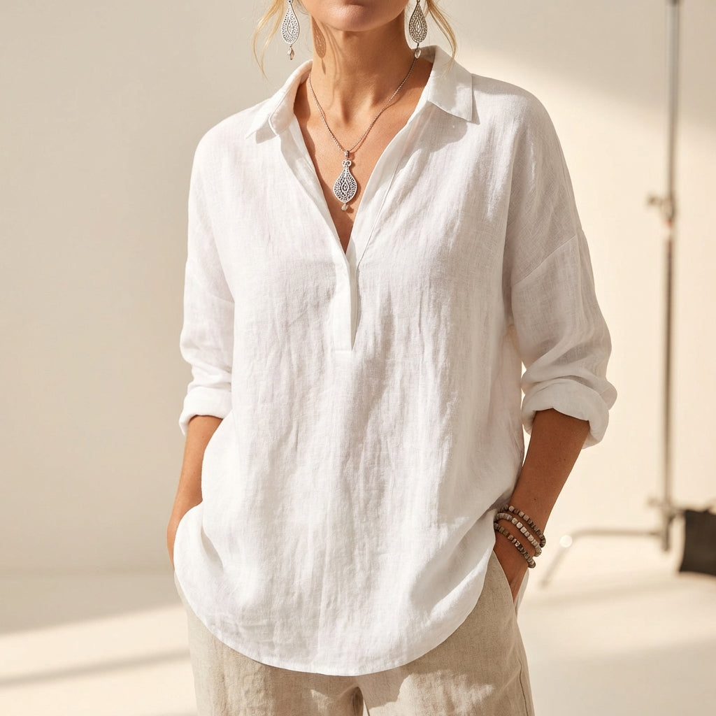 Men's Relaxed Fit Long Sleeve Shirt Lightweight - 
Fashinoza