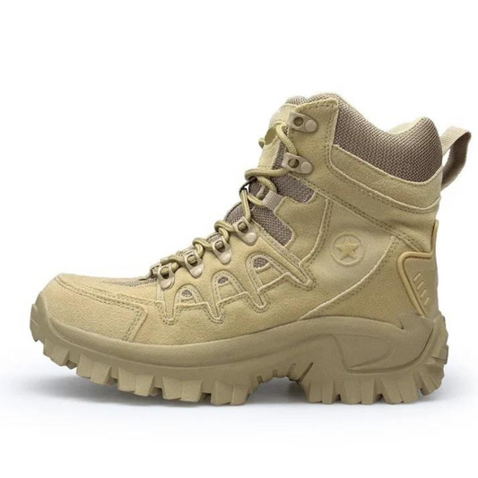 Men's Tactical Hiking Boots Waterproof Leather Outdoor Combat Hunting Trekking Shoes