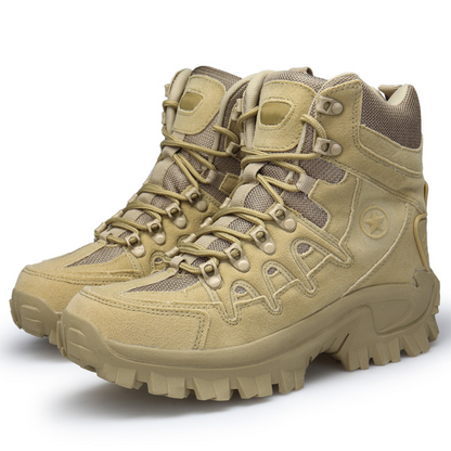 Men's Tactical Hiking Boots Waterproof Leather Outdoor Combat Hunting Trekking Shoes