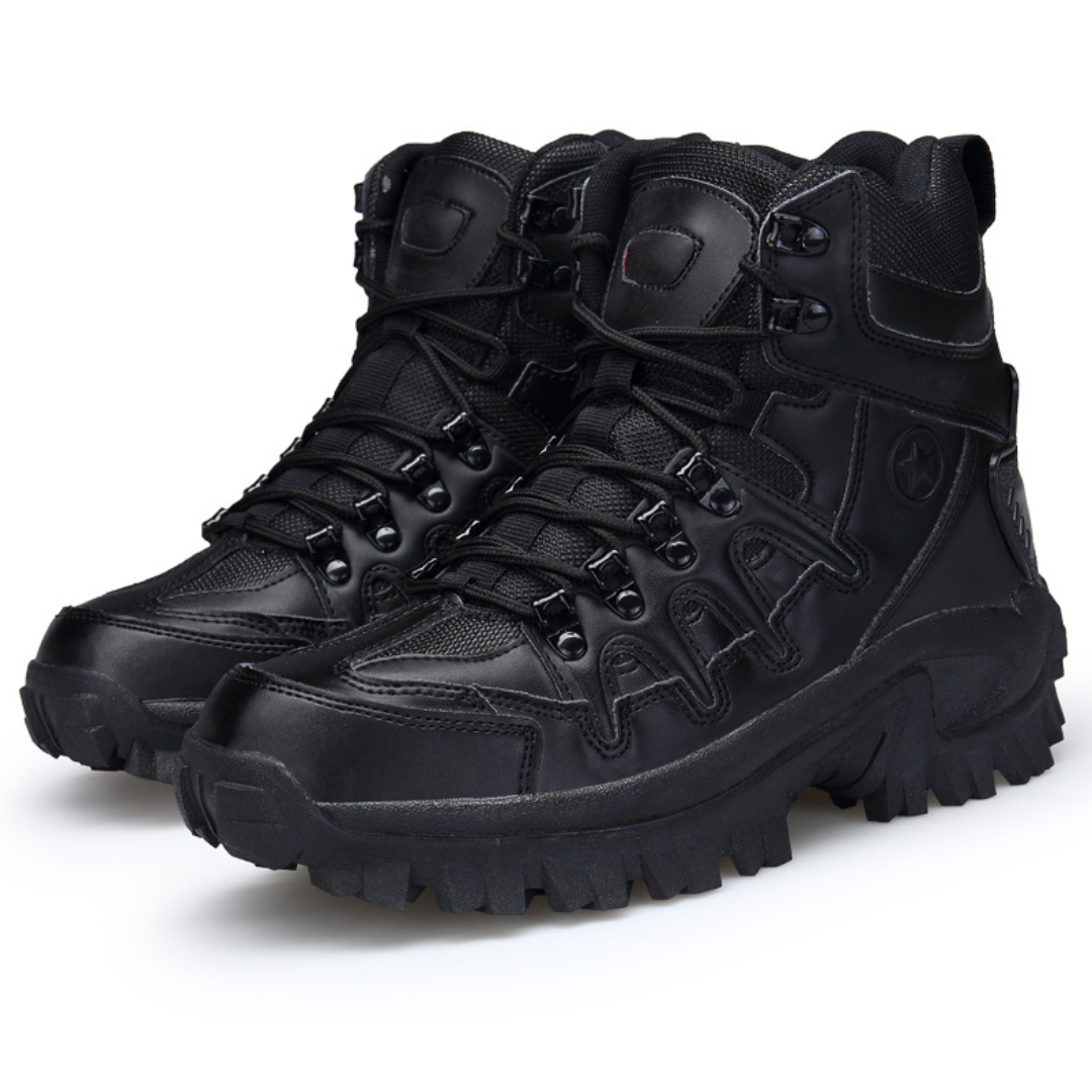 Men's Tactical Hiking Boots Waterproof Leather Outdoor Combat Hunting Trekking Shoes