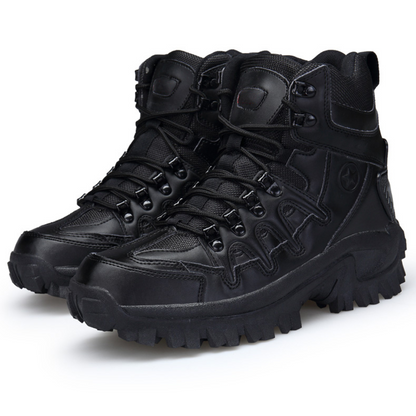 Men's Tactical Hiking Boots Waterproof Leather Outdoor Combat Hunting Trekking Shoes