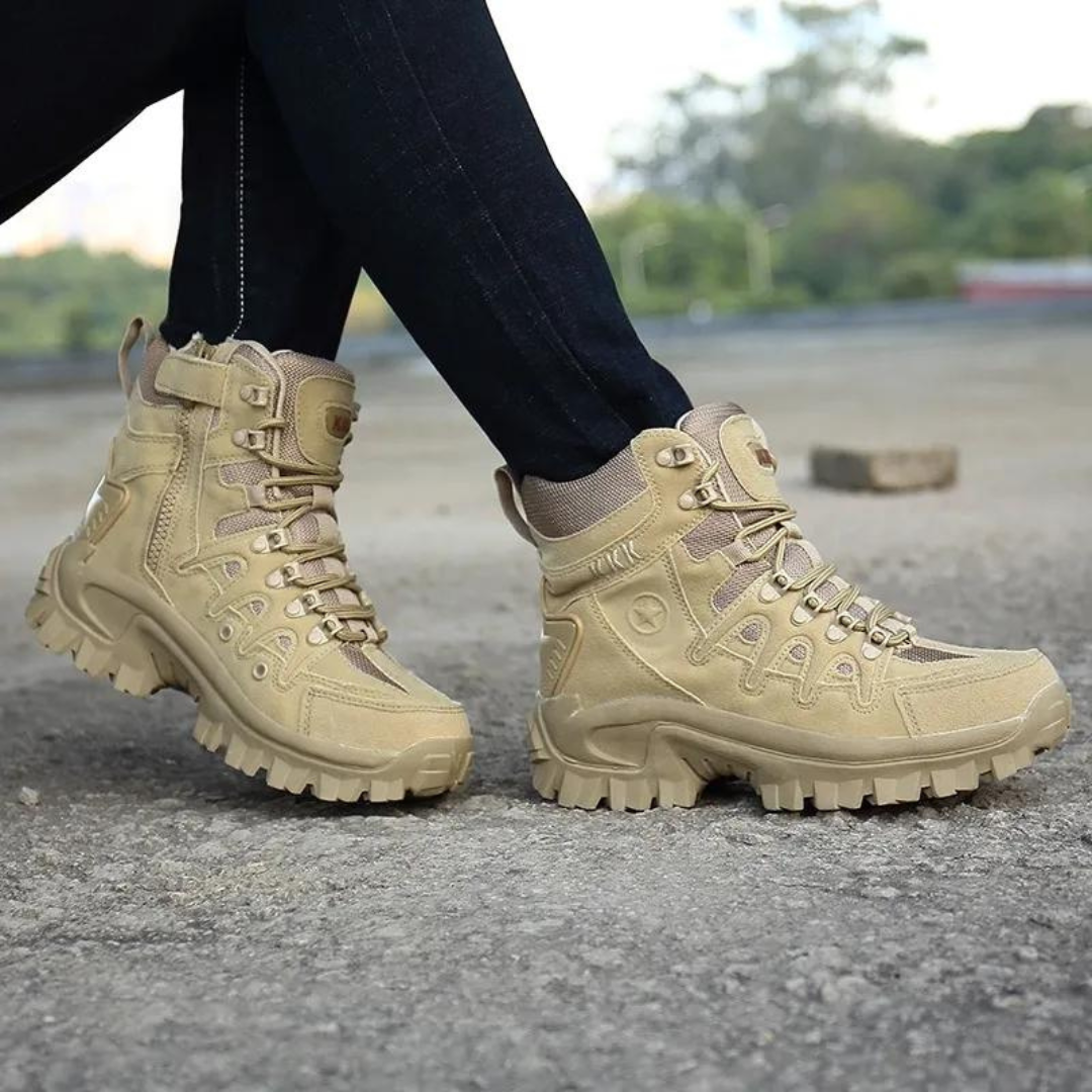 Men's Tactical Hiking Boots Waterproof Leather Outdoor Combat Hunting Trekking Shoes