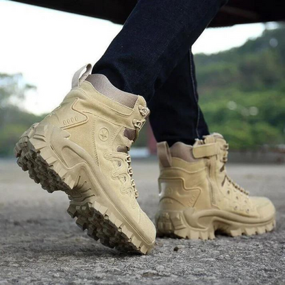 Men's Tactical Hiking Boots Waterproof Leather Outdoor Combat Hunting Trekking Shoes