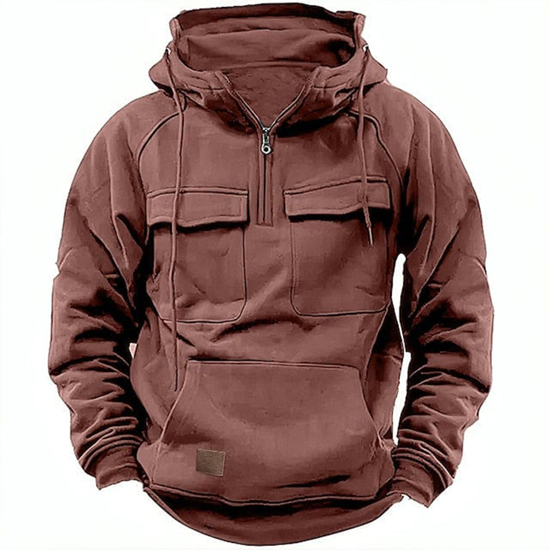 Men's Retro Motorcycle Hoodie Rugged Cotton Comfortable