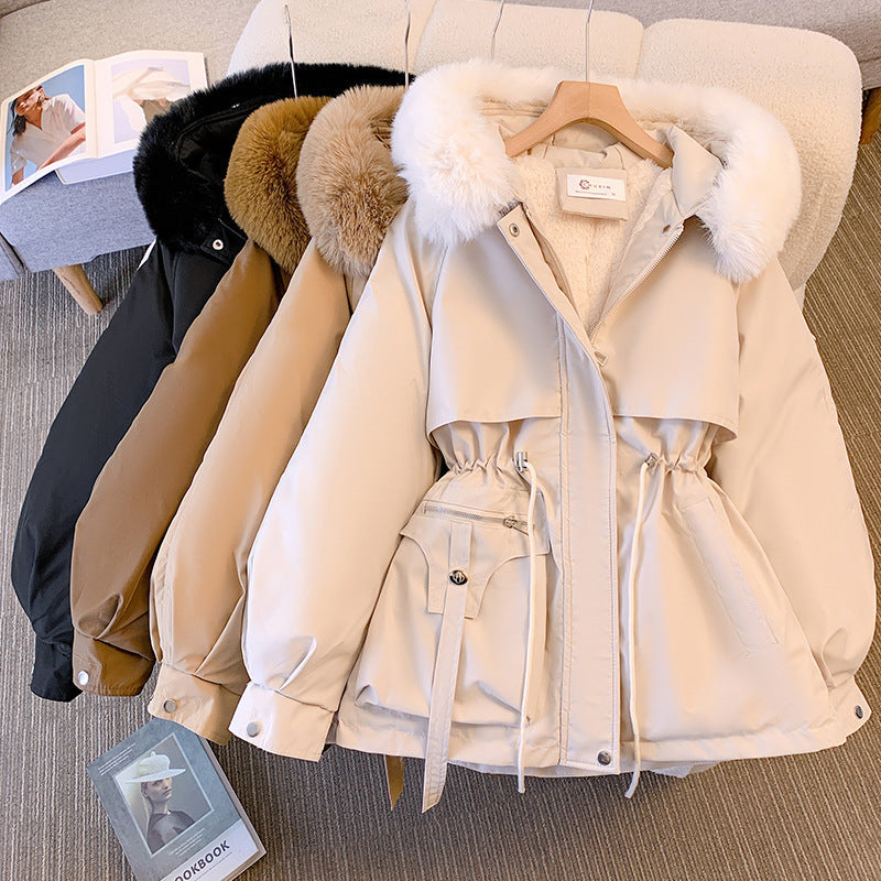 Women's Fur Trimmed Winter Coat - Fashinoza