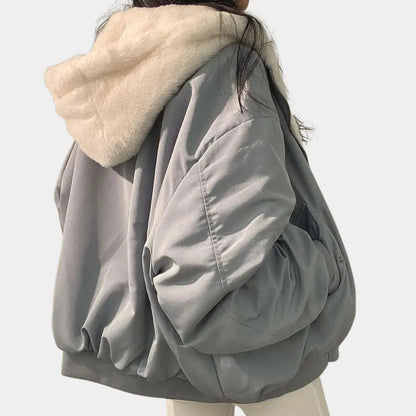 Women's 2-In-1 Winter Coat With Hood Warm Black