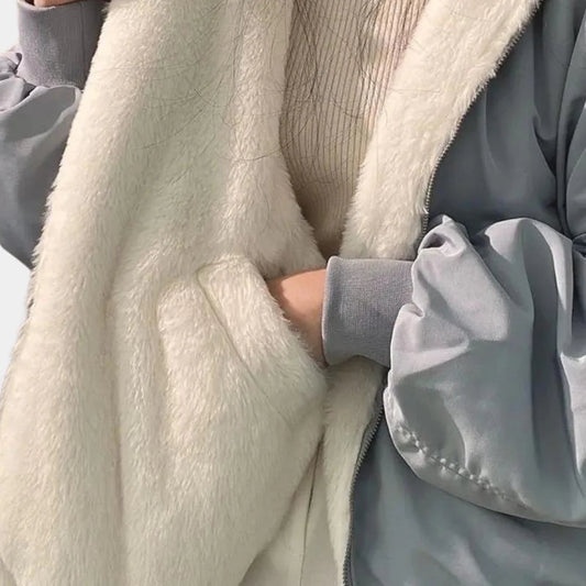 Women's 2-In-1 Winter Coat With Hood - Fashinoza