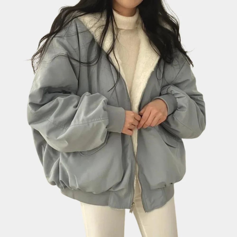 Women's 2-In-1 Winter Coat With Hood Warm Black