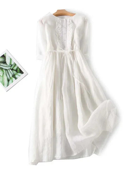 Linen Dress Airy Comfortable Natural