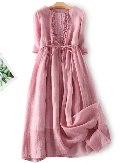 Linen Dress Airy Comfortable Natural