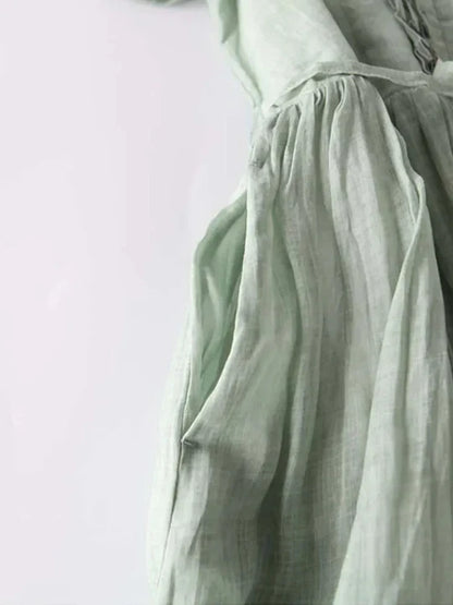 Linen Dress Airy Comfortable Natural