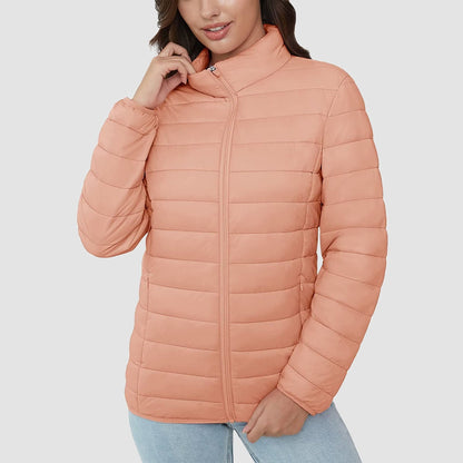 Women's Puffer Jacket Quilted Lightweight Full Zip Winter Coat