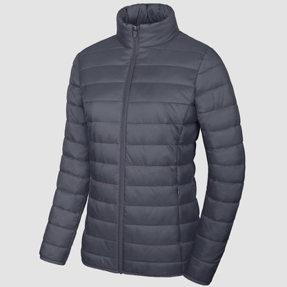 Women's Puffer Jacket Quilted Lightweight Full Zip Winter Coat