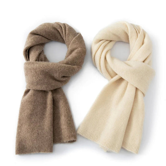 Women's Cashmere Winter Scarf Soft Warm Beige - Fashinoza