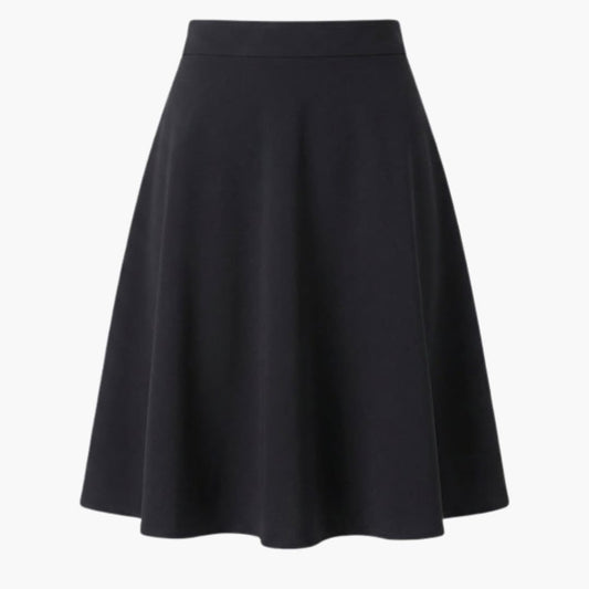 Women's A-Line Midi Skirt Elastic Waistband - Fashinoza