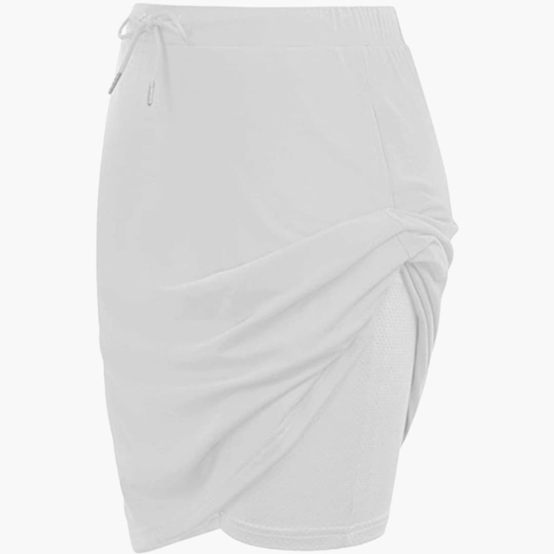 Women's A-Line Lace-Up Skirt Panel Seams