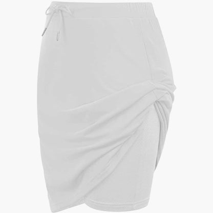 Women's A-Line Lace-Up Skirt Panel Seams