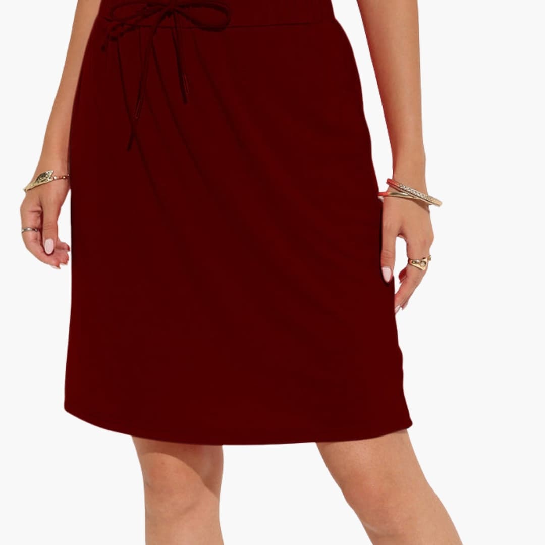 Women's A-Line Lace-Up Skirt Panel Seams